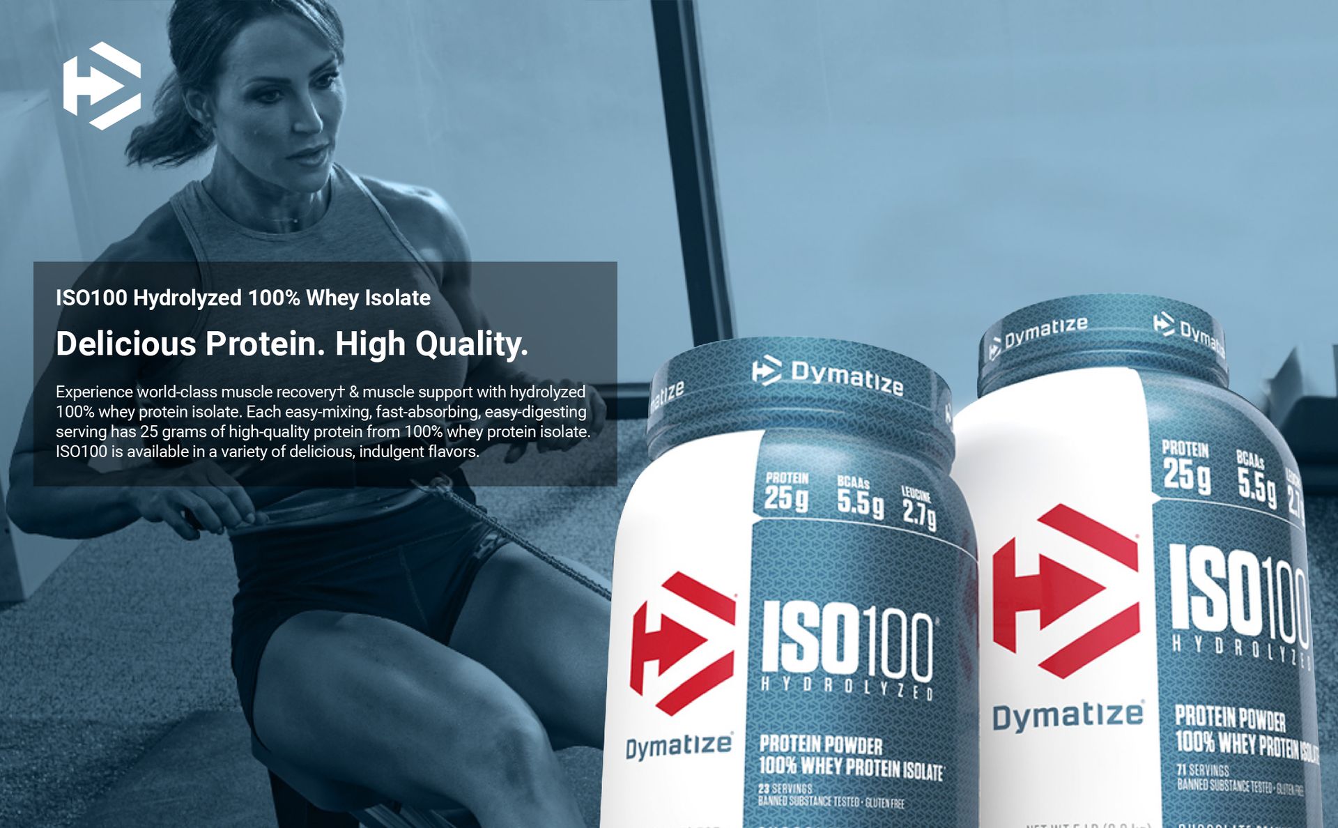Dymatize Nutrition ISO 100 Whey Protein Isolate Powder - 1.4 kg (Fudge Brownie)