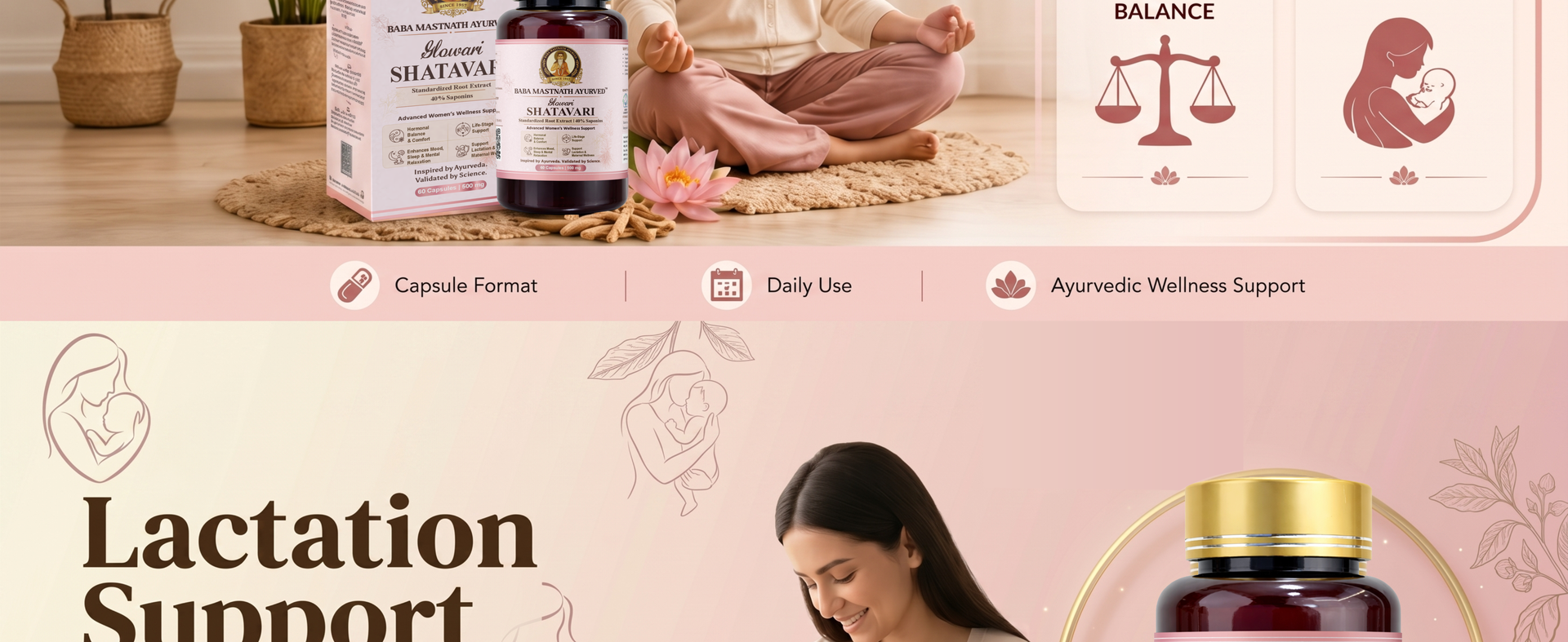 Shatavari Capsules for Women | 500mg Extract, 40% Saponins | Lactation Support, Breastfeeding Mother Supplement, Hormonal Balance, PMS & Female Wellness | 60 Vegan Capsules