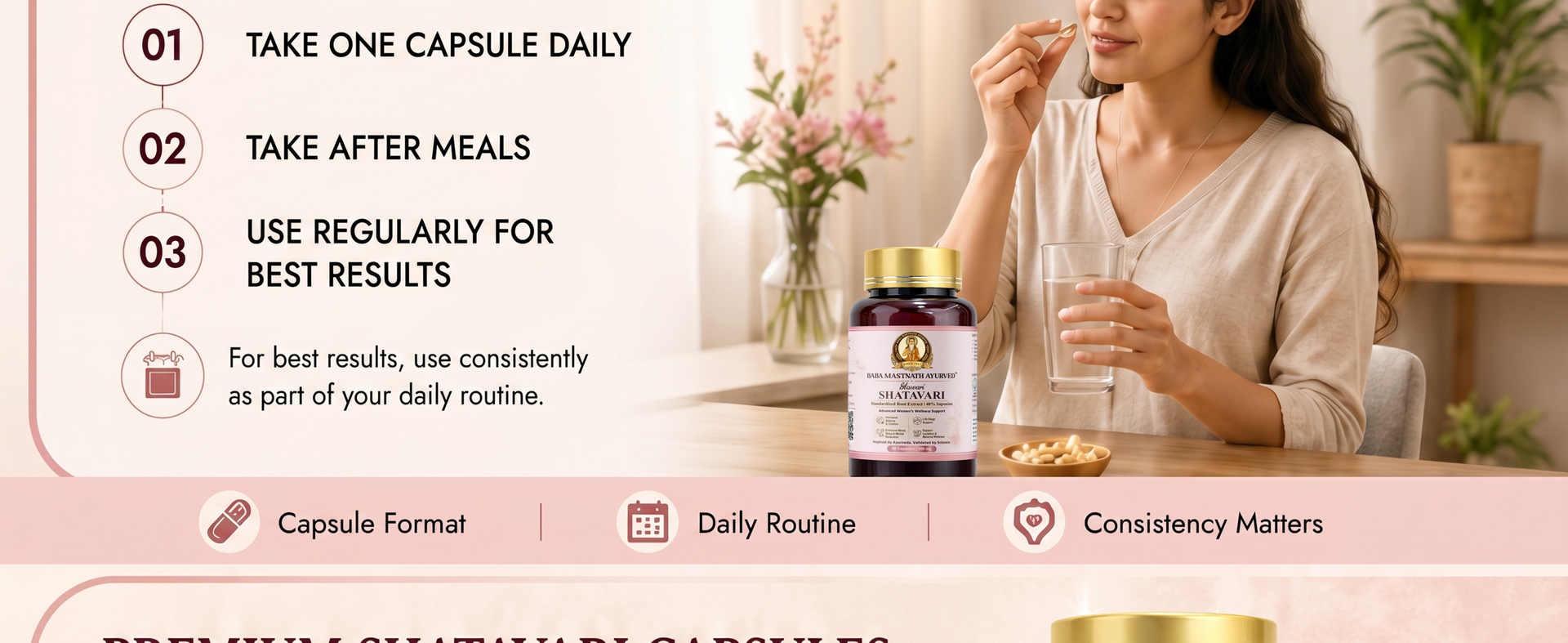 Shatavari Capsules for Women | 500mg Extract, 40% Saponins | Lactation Support, Breastfeeding Mother Supplement, Hormonal Balance, PMS & Female Wellness | 60 Vegan Capsules