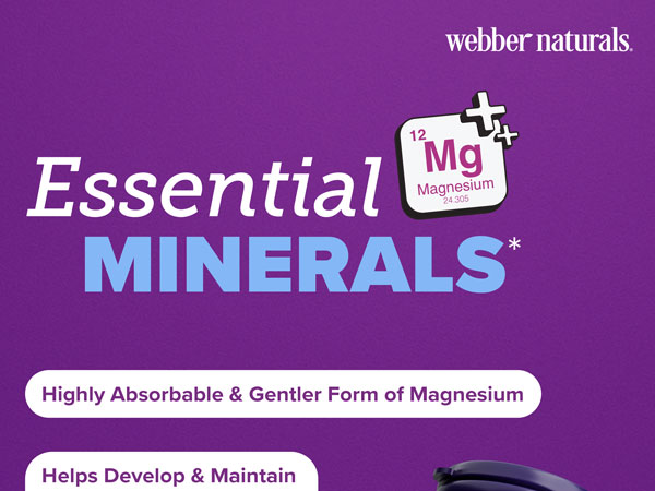 Webber Naturals Magnesium Glycinate 200mg, High Absorption, 120 Capsules