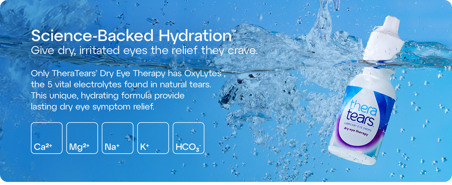 TheraTears Dry & Tired Eye Drops, Preservative-Free Vials, 30 Ct