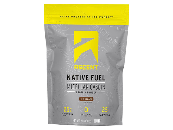 Ascent Casein Protein Powder, Micellar Casein Isolate, Chocolate, 2 lb