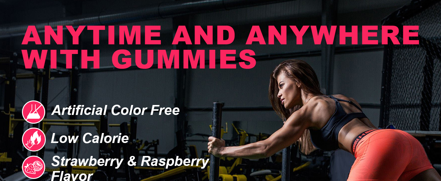 Creatine Gummies for Women, Creatine Monohydrate Gummies with Collagen