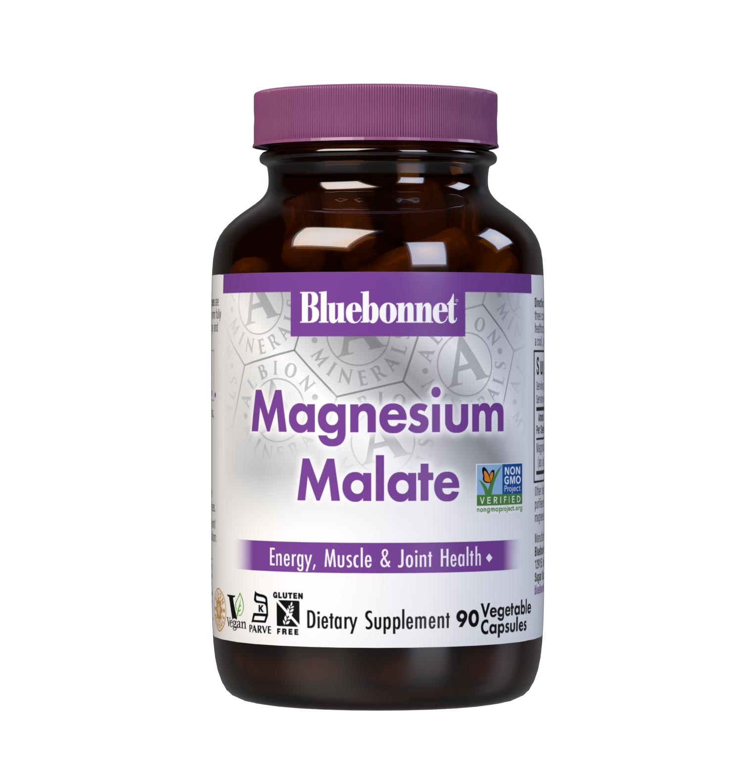 Bluebonnet Nutrition Magnesium Glycinate 400mg Maximum Absorption Mineral Complex Supports Energy Production & Enzyme Function - Non-GMO, Soy-Free, Gluten-Free - 120 Veggie Capsules