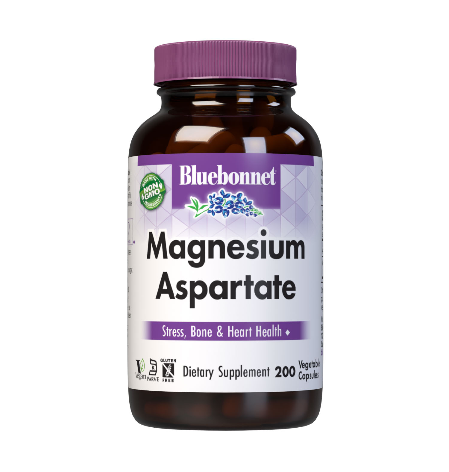 Bluebonnet Nutrition Magnesium Glycinate 400mg Maximum Absorption Mineral Complex Supports Energy Production & Enzyme Function - Non-GMO, Soy-Free, Gluten-Free - 120 Veggie Capsules