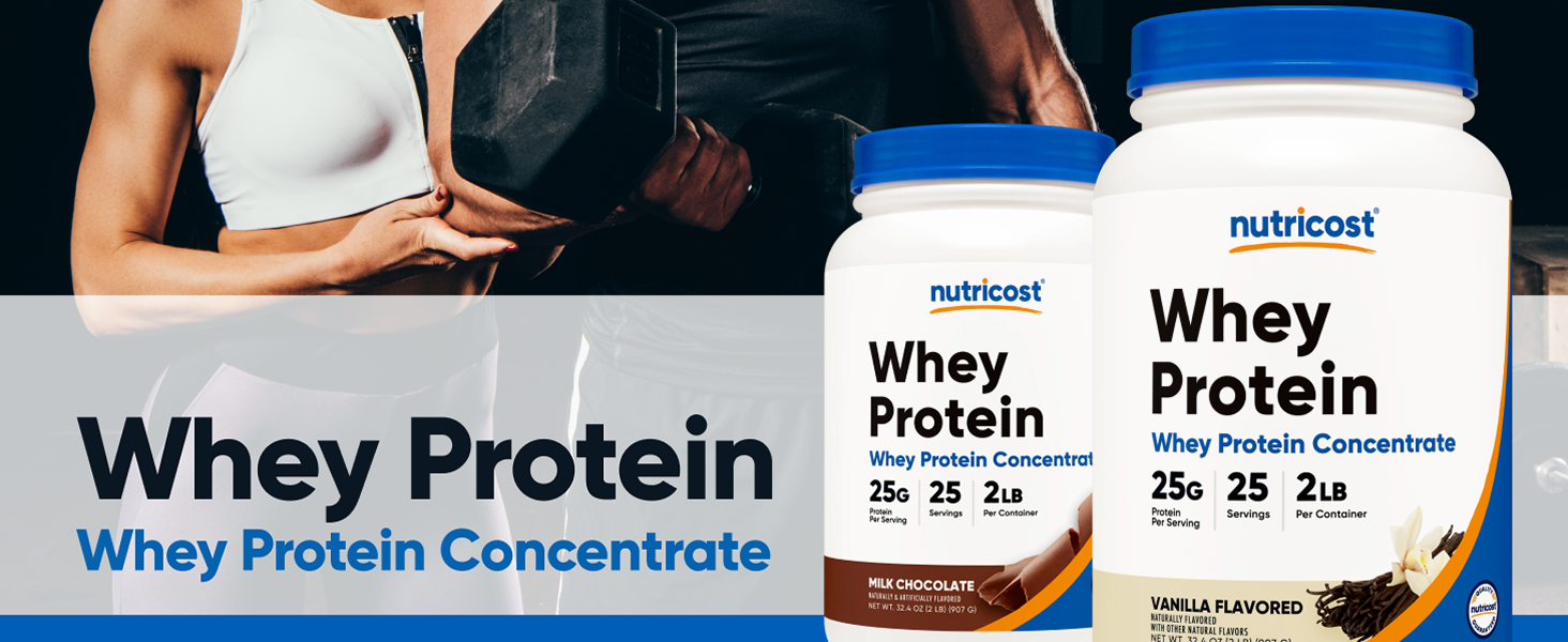 Nutricost Whey Protein Concentrate (Vanilla) 2LBS