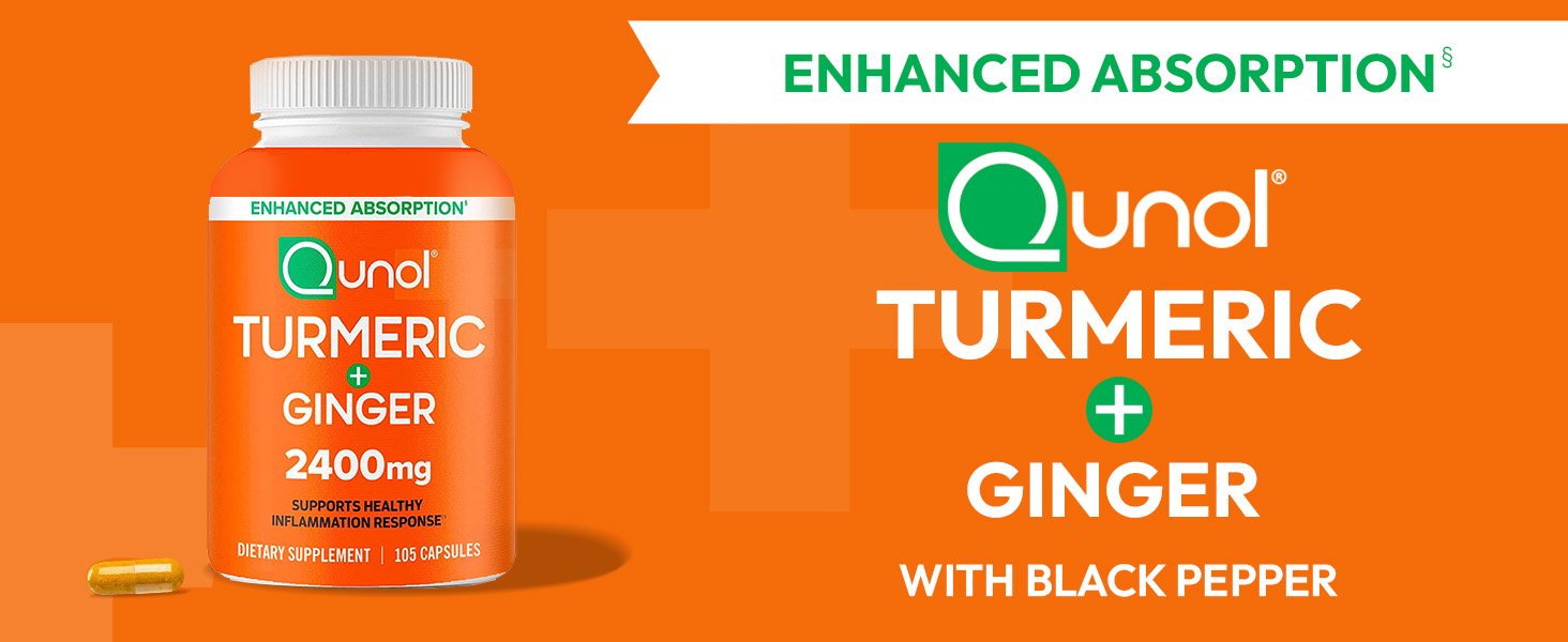 Turmeric Curcumin with Black Pepper & Ginger, 2400mg Turmeric Extract with 95% Curcuminoids, Extra Strength Supplement,