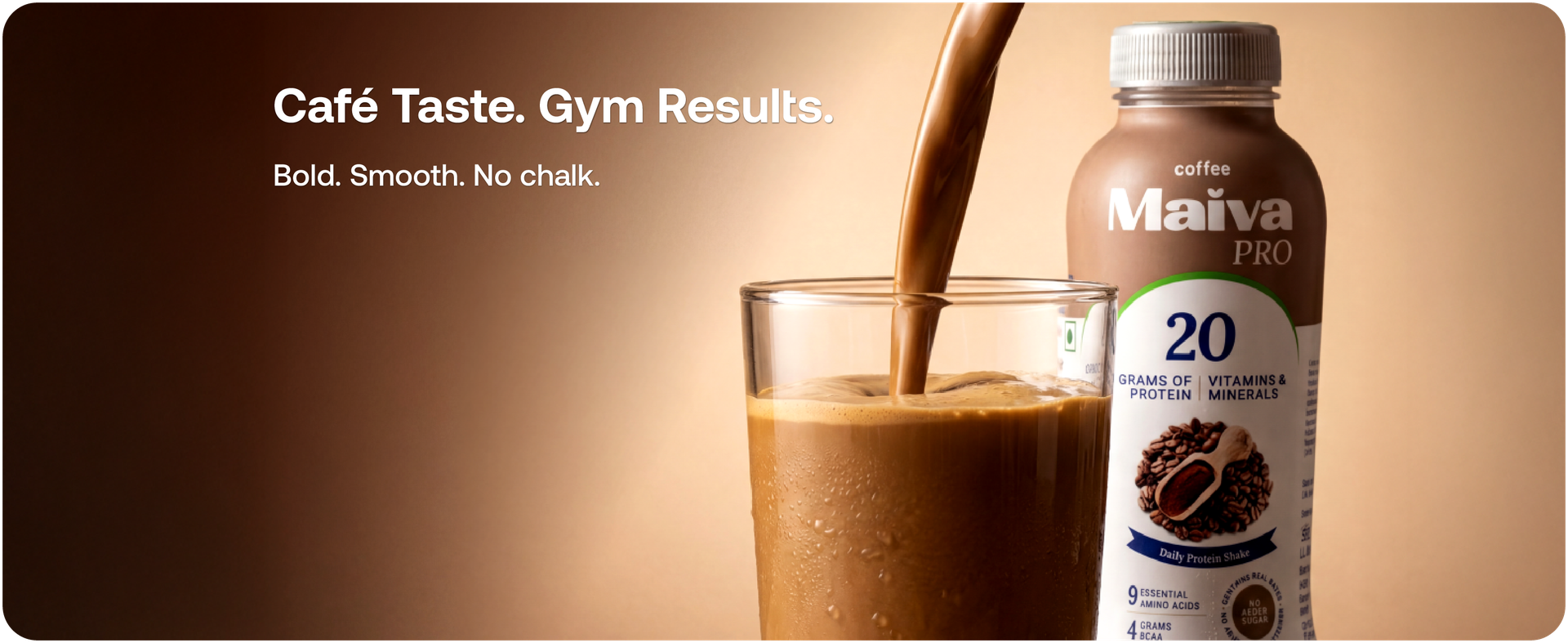 Maiva Pro Coffee Plant Protein Shake - 300ml (Pack of 12) | 20g Protein , 20 Vitamins & Minerals | Smooth & Delicious | Light on Stomach | Vegan, Lactose-Free, No Added Sugar, No Preservatives, No Artificial Sweetener