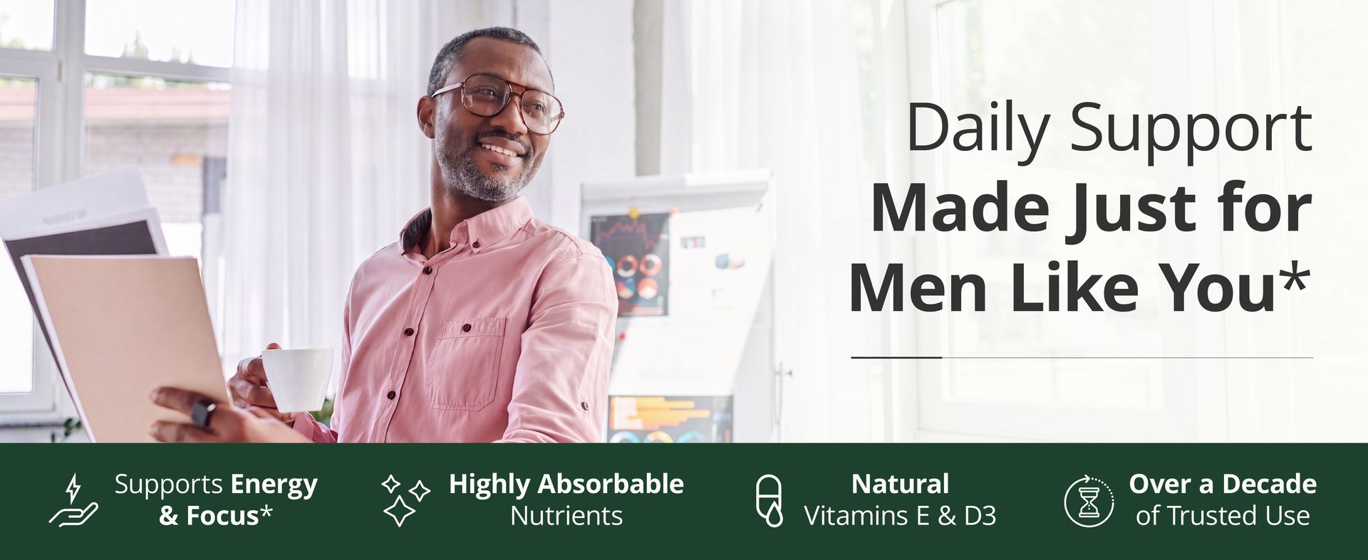 Multivitamin for Men – Methylated Multivitamin – Daily Wellness – 60 Caps