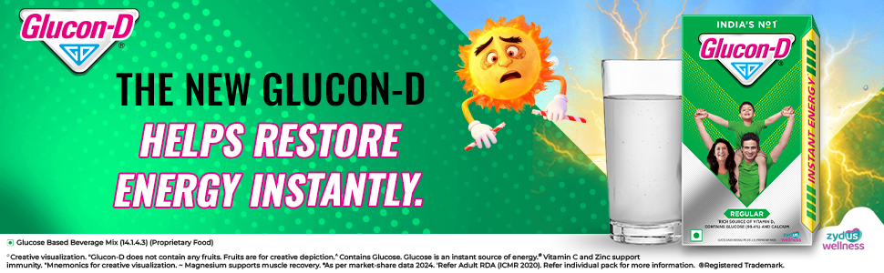 Glucon-D Instant Energy Drink Powder Refill 1KG | Energy, Recovery, Immunity | Regular