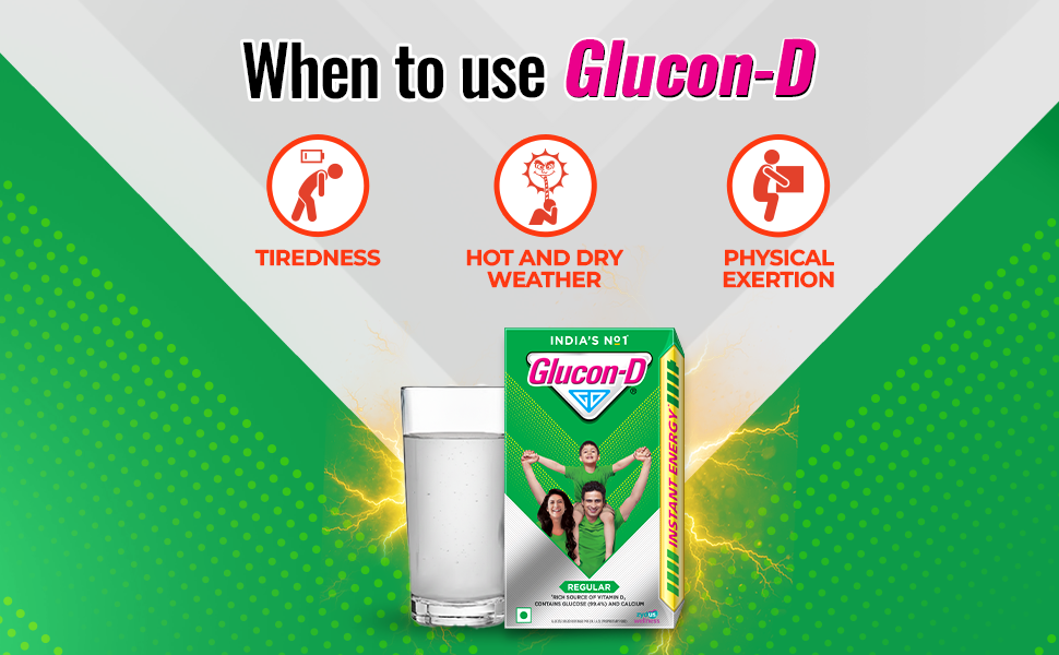 Glucon-D Instant Energy Drink Powder Refill 1KG | Energy, Recovery, Immunity | Regular
