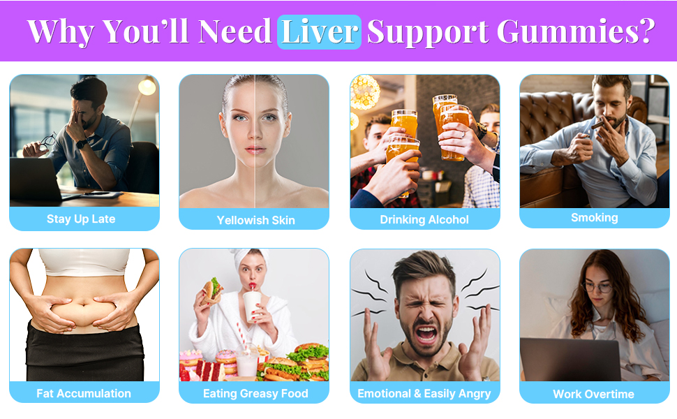 3000mg Liver Detox Repair & Cleanse Gummy, 23-in-1 Liver Support, 60 Count