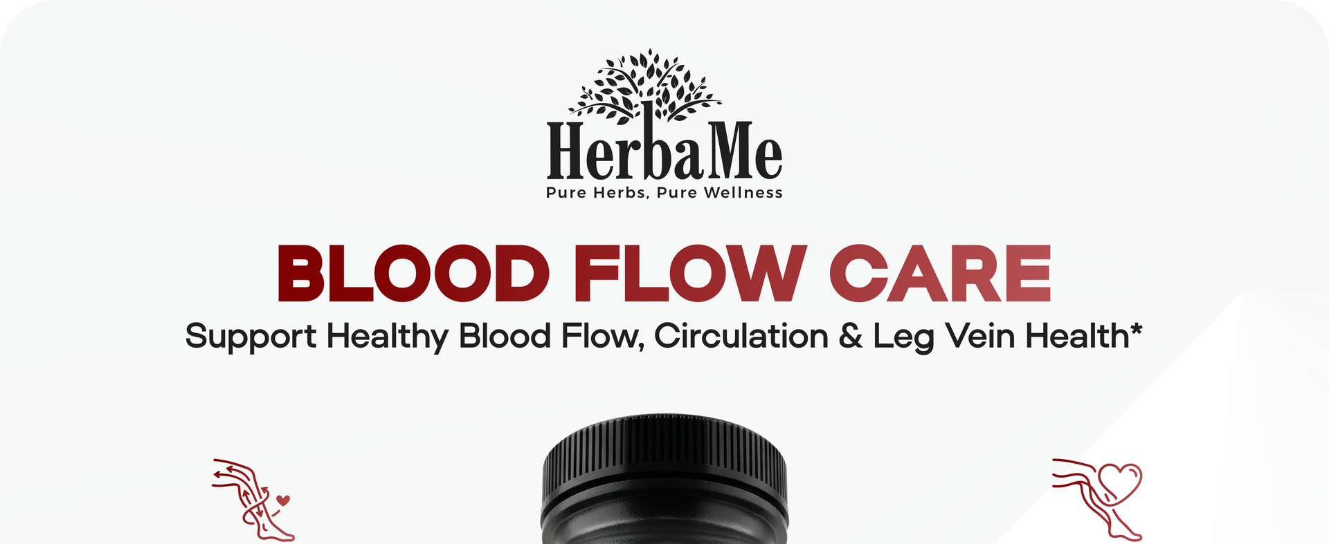 HerbaMe Blood Flow Care Blood Circulation & Leg Vein Support, 120 Capsules