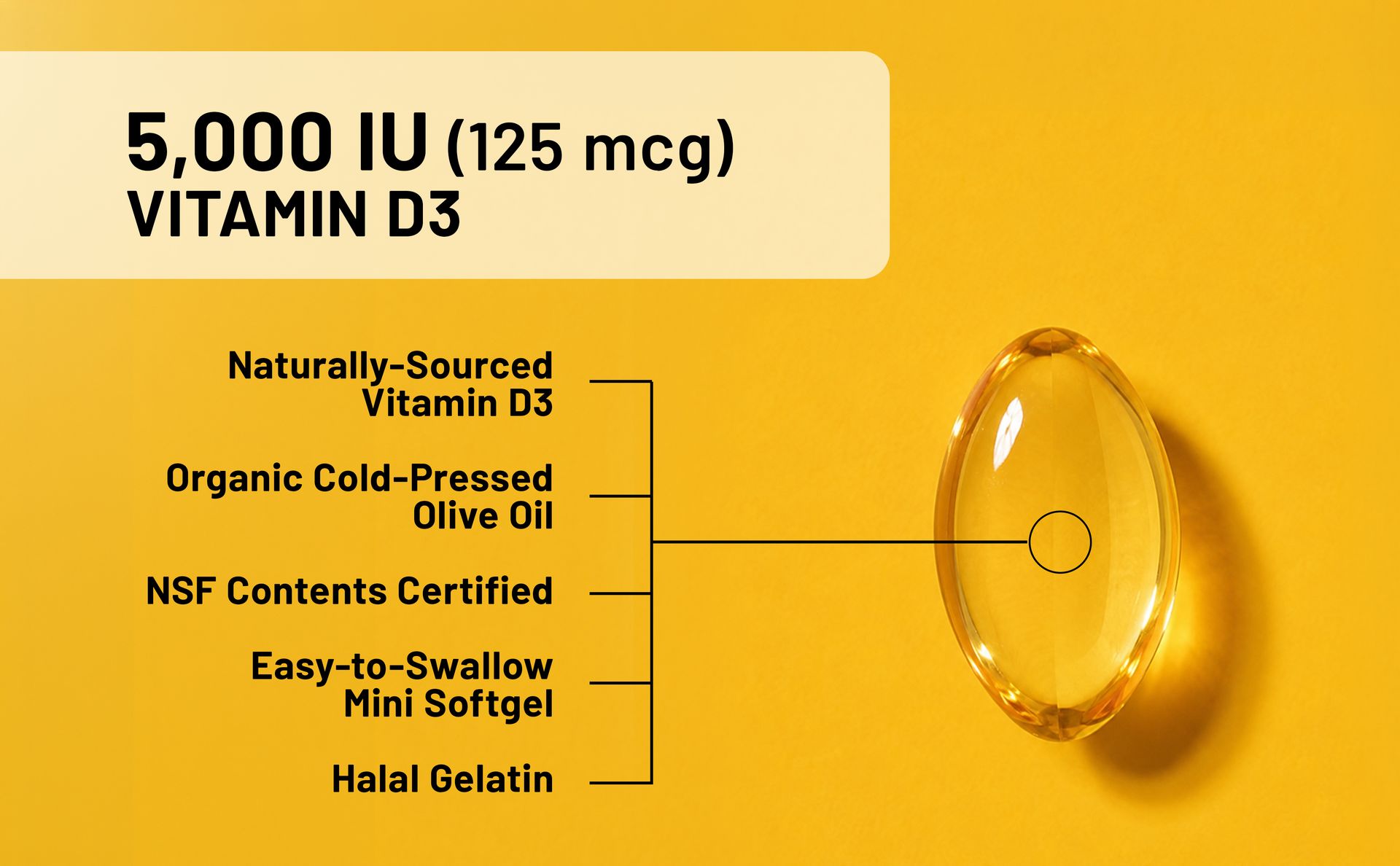 NatureWise Vitamin D3 5000IU Supplement, Immune Support, 360 Mini Softgels