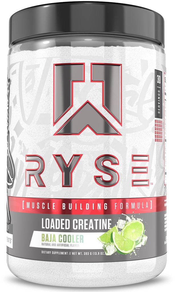 RaySE Loaded Creatine for Men & Women - Baja Cooler - בניית שרירים פורמולה עם 3 טפסים של אלקטרוליטים, Betaine Anhydrous ו- Peak ATP - כוח, תמיכה כוח אנדורנס - 30 משרתים