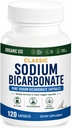האותיות הקטנות של Sodium Bicarbonate 650 מ"ג שימוש אורגני טבעי Sodium Bicarbonate אבקת גלולות Sodium Bicarbonate Tablet (caps) Stomach Acid Alkalinity 120caps