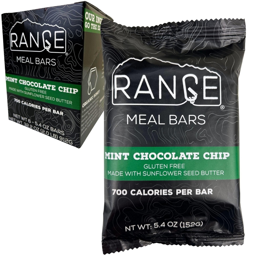 רכס Meal Bar - High Calorie Meal החלפת Bars - Gluten Free Bars - תרמיל Meals - 6 Pack (Mint Chocolate Chip Chip)