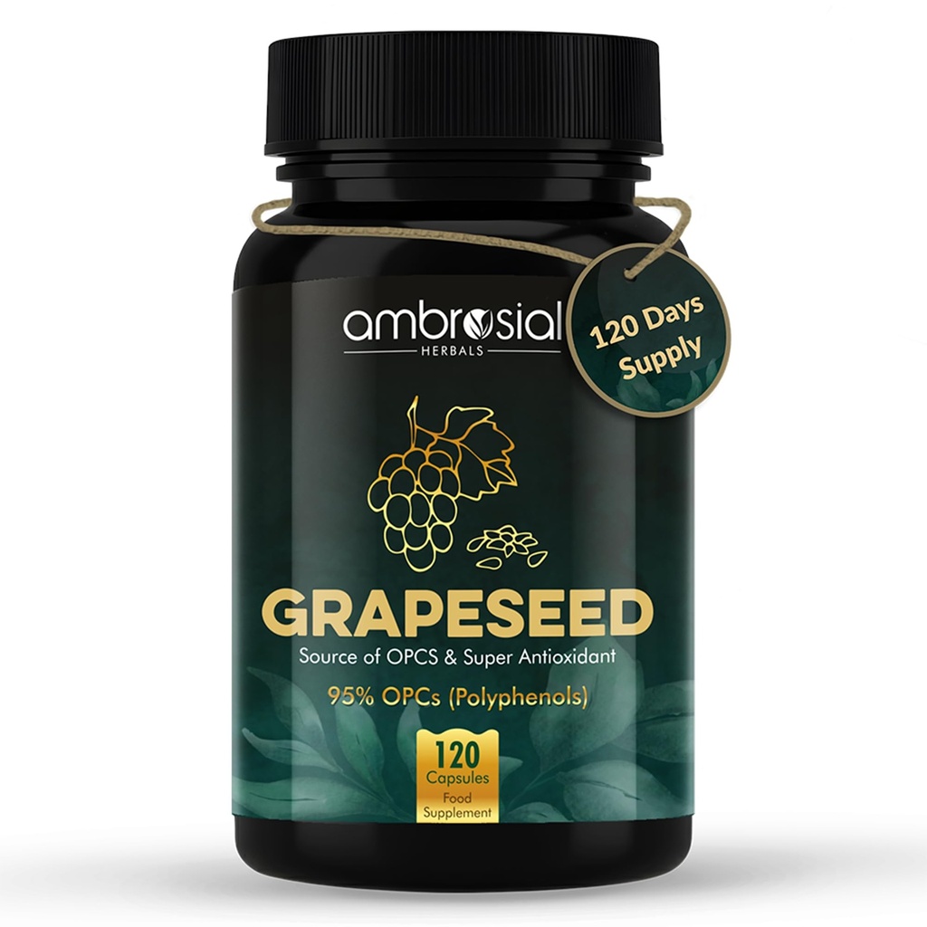 AMBROSIAL Grapeseed Kaps Pack של 1-120 קפסולות