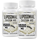 Liposomal Calcium AKG תוסף 1500 MG (Alpha-Ketoglutaric Acid), High Absorption, יעיל יותר מאשר AAKG, Ca AKG עבור Longevity, Age Defense, חיידק, פונקציונליות מטאבולית, 120 Softgelssulic מתפקדת, 120 Softgels