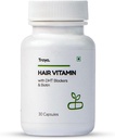 Sheltr שיער ויטמינים קפסולות, Natural DHT Blocker & Biotin קפסולות לצמיחה שיער, שיער Fall Control, מכיל 12 mcg Biotin, ויטמין, אומגה 3 & Bhringraj (30 Multivitamins לשיער)