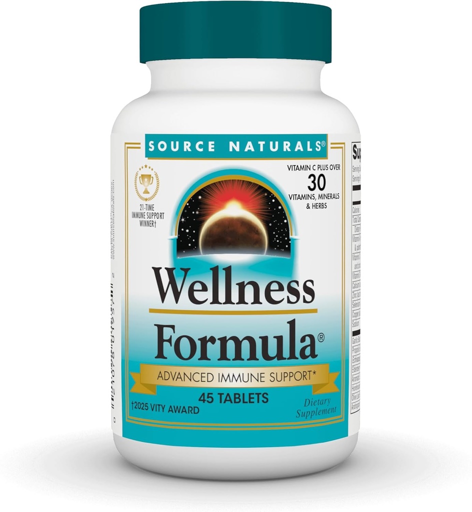מקור Naturals Wellness Formula Bio-Aligned ויטמינים - Immune System Support Supplement & Immunity Booster* - 45 טבליות