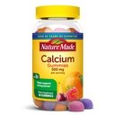 Nature Made Calcium Gummies 500 מ"ג Per לשרת עם ויטמין D3, תוסף Dietary Calcium לתמיכה העצם, 80 חניכיים, 40 יום אספקה