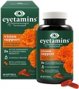 תמיכה בראייה - 60 קפסולות‚ Ophthalmologist-Formulated - 2X Lutein ו Zeaxanthin of Lead Brands - Plant-based, Natural - Vegan and non-GMO Formula (60 Count)