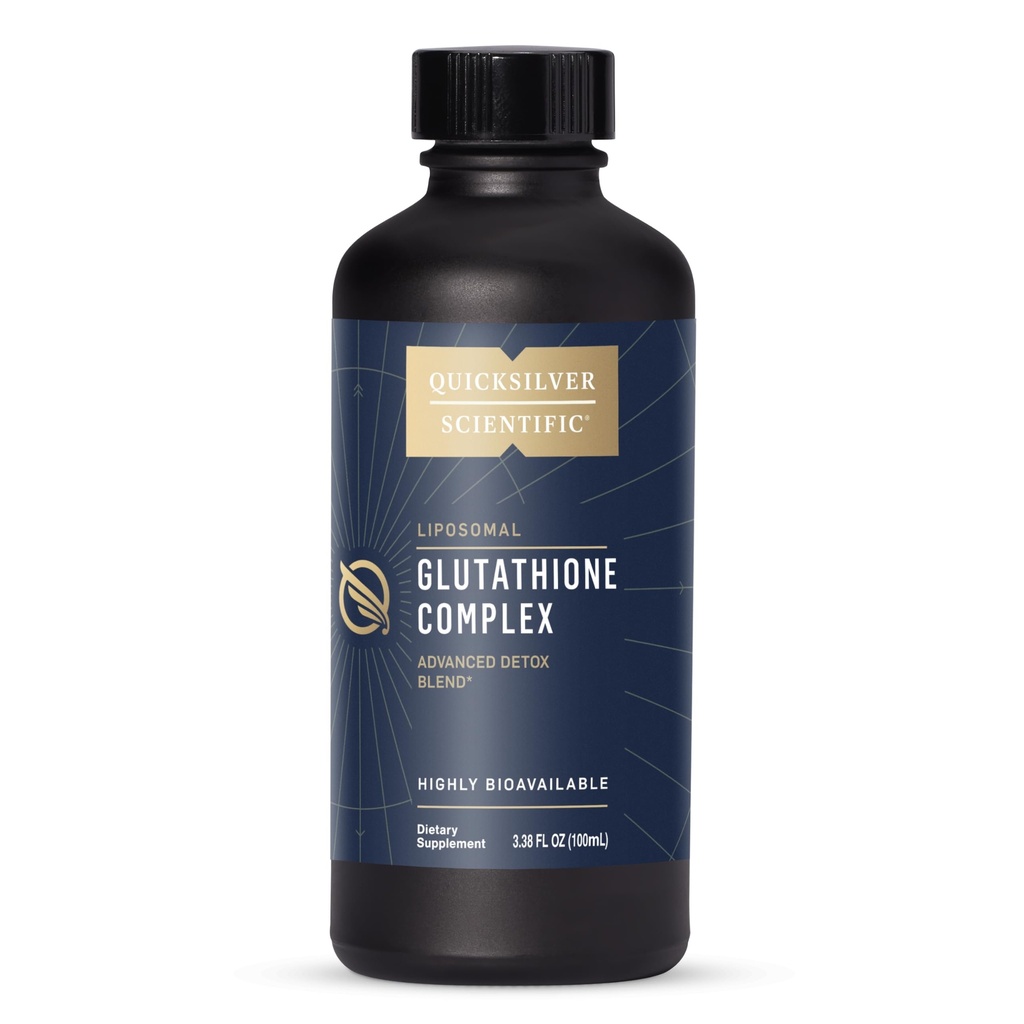 Quicksilver Scientific Glutathione Complex - תוספת גבוהה למניעת חמצון עם Glutathione & Milk Thistle - ויטמין B Complex - תוסף לשימוש יומי (3.38 floz)