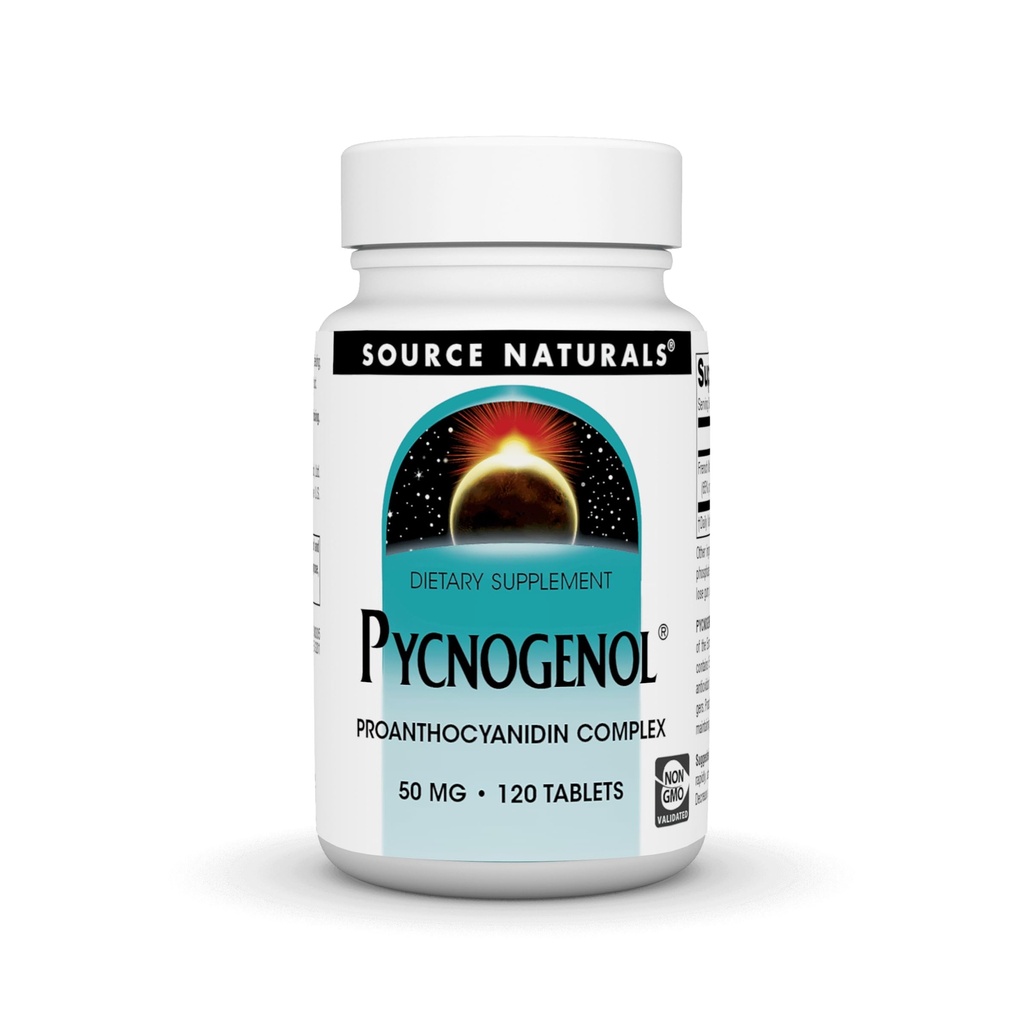 מקור טבעי Pycnogenol 50 מ"ג Proanthocyanidin Complex - 120 טבליות