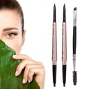 2 Pack Eyebrow Pencil, Waterified Eyebrow איפור עם שני הקצוות, Professional Brow Enhancing Kit with Eyebrow Brush (Dark Brown #1)