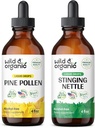 Wild & Organic Pine Pollen Tincture 4 fl oz & Sting Nettle Root Tincture 4