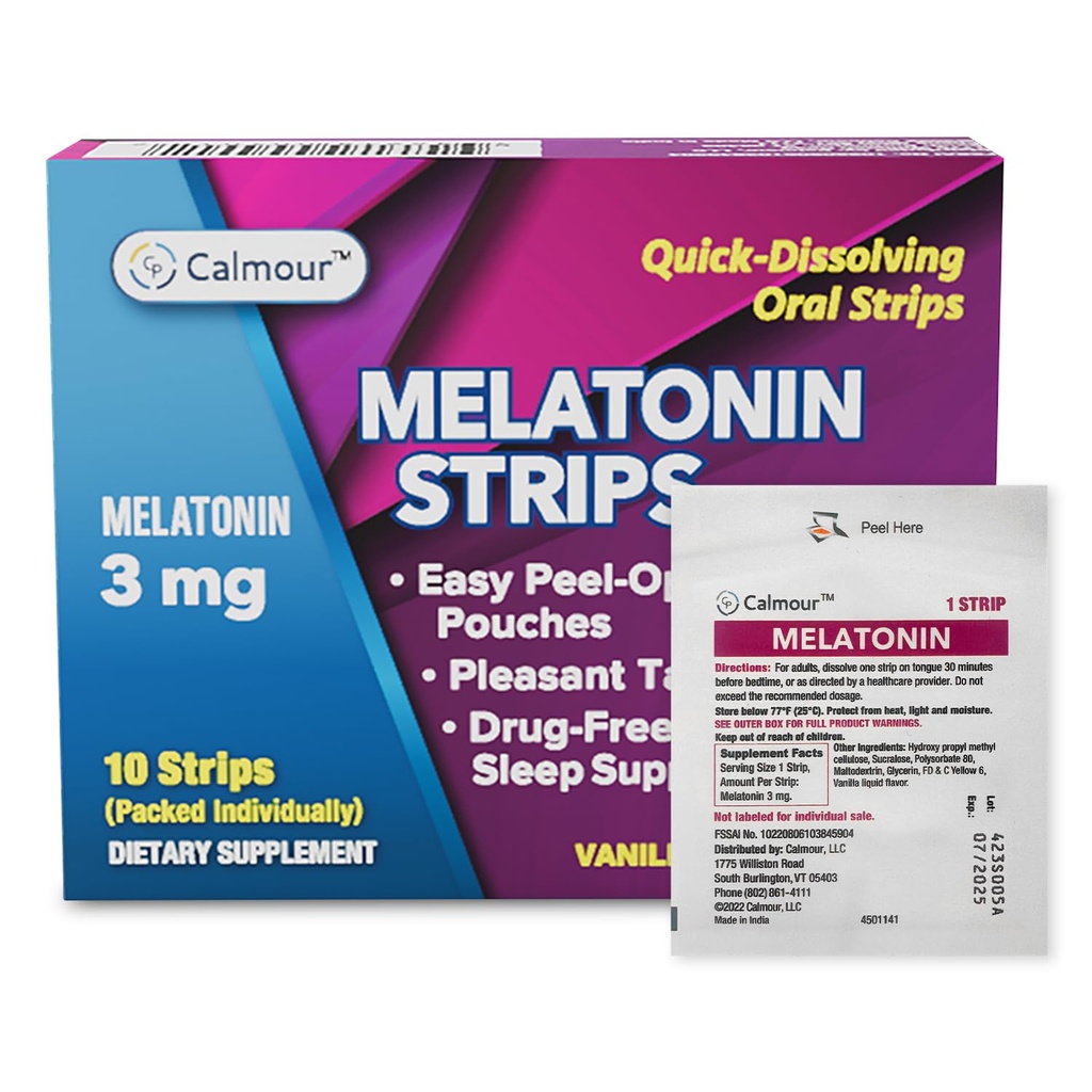 10 רצועות שינה אוראליות | Quick-Disshoot 3mg Melatonin Strip Works | Faster Than Gummies | מרגיעה את תוספי ה-Npping | The Ultimate Sleep Aid for Better Rest and Eye Health
