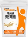 BulkSupplements.com Geneseng Root Extraction - Panax גינזנג תוסף, Herbal Supplement - טבעוני וגלוטן חינם, 1g לכל משרת, 250g (8.8 oz) (Pack of 1)