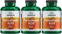 Swanson Pantothenic Acid (Vitamin B-5) אנרגיה Metabolism Nerve פונקציות תמיכה 500 מ"ג 250 קפסולות (3 Pack)