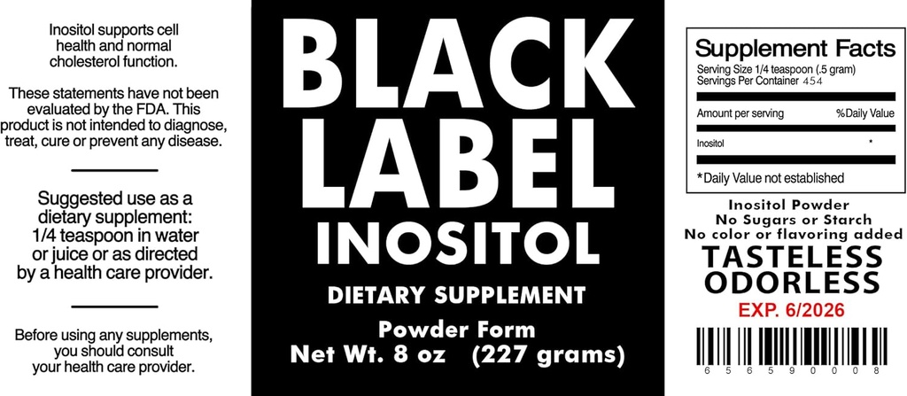 ג'נרי בלאק תווית Inositol, 2.19 פאונד (Pack of 1)