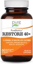 ESSENCE LABS PureBiotics לשחזר 40+ תוספת פרוביוטית - תמיכה בריאות החיסון וחשיפה - חלב וגלוטן חינם - 15 סטרינס (35 מיליארד CTU) מבוגרים פרוביוטיקה טבעית (60 Caps)