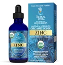 USDA אורגני Ionic Zinc Droppers for Men, Women & Kids | נוזל Znc תוסף Trace מינרלים פורמולה | Immune function | Skin Health | 98% Absorption | סוכר חינם, טבעוני, Non-GMO | 4 Fl Oz Oz