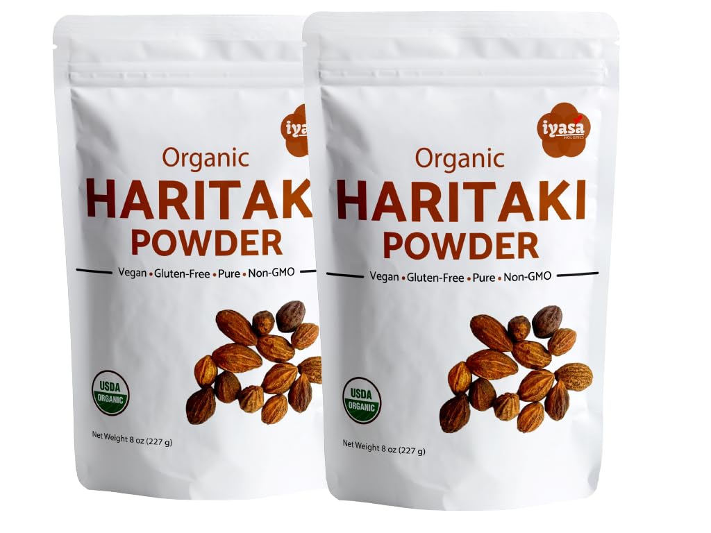 אבקת פירות Haritaki אורגני אבקת Harde Harad טרמינלia chebula קדיאקדמי 16 Oz 453 GM 1 פאונד סיוע גז בריא Bowel פונקציונלי Ayurveda Superfood Resealable Pouch