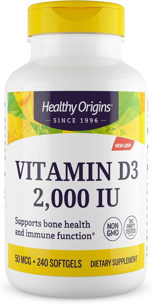 ויטמין D3, 2000 IU, 240 הרוזן