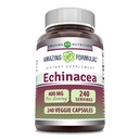 פורמולה מדהימה Echinacea תוסף | 400 מ"ג לשרת | 240 קפסולות Veggie | Non-GMO | Gluten-Free | Made in USA