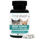 AminAvast Small Dogs & Cat Kidney תמיכה - מקדם תמיכה משפחתית בריאה בחתולים וכלבים קטנים - 300 מ"ג, 60 קפסולה