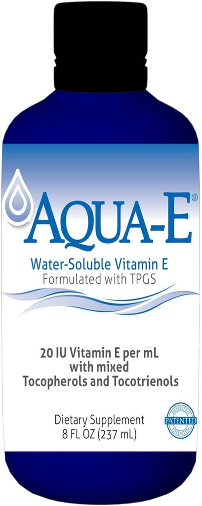 UNIQUE E A.C. Grace Company, Aqua-E Water-Soluble ויטמין E, Tocopherols & Tocotrienols, 8 fl oz (237 מ"ל)