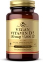 Solgar טבעוני ויטמין D3 (Cholecalciferol) 150 mcg (6,000 IU) - 100 Softgels - Immune Support, מסייע לשמור על עצמות בריאות ושיניים - Non-GMO, מוסמך, Gluten & חלב חינם - 100 משרתים