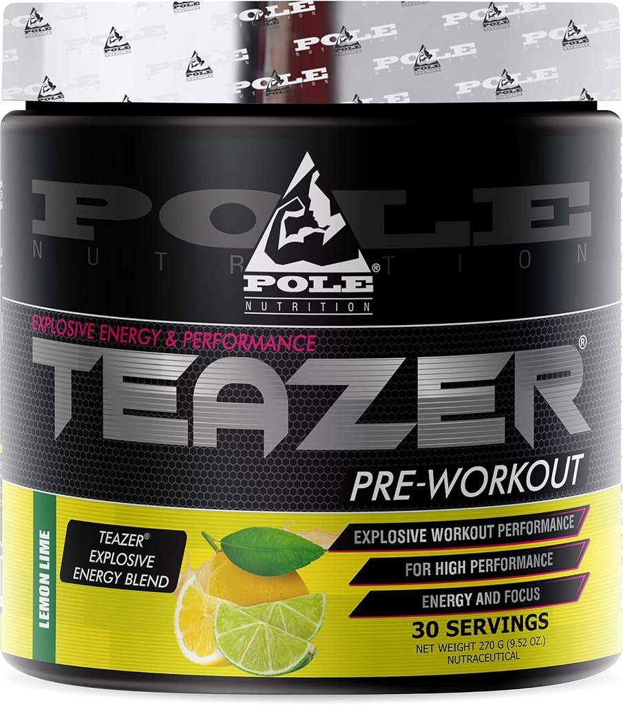 Pre-Workout Powder | Flavoured, Maximum Performance Formula | 270 Gram, 30 Serving (Lemon Lime)