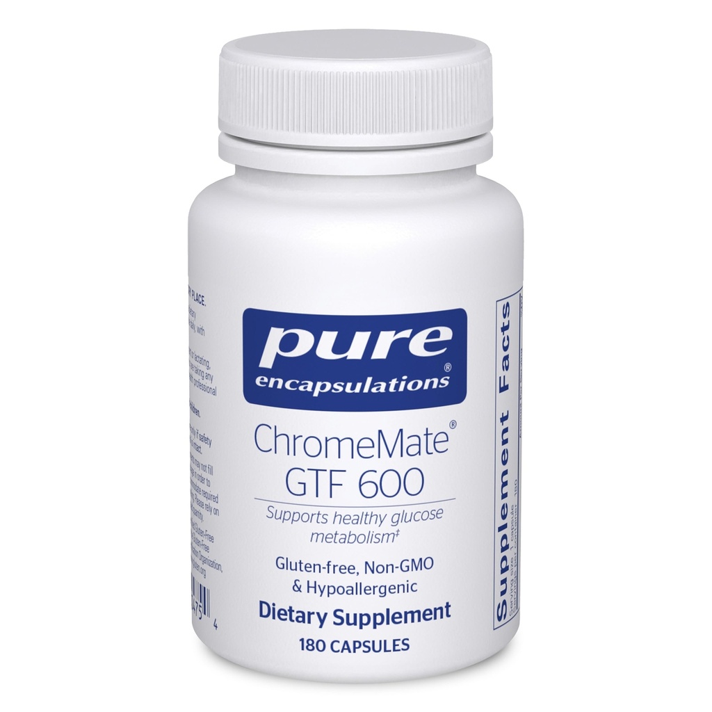 Pure Encapsulations ChromeMate GTF 600, 180 Capsules | Supplement for Metabolism and Lean Muscle*, Metabolism Support*, Enhanced Support*