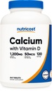 Accost Calcium עם ויטמין D, 240 טבליות - Calcium (1200 מ"ג) ויטמין D (50mcg) Per Serve - non-GMO, Gluten Freeten