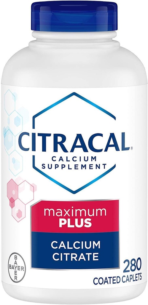 Citracalmax Plus Calcium Citrate Caplets Plus D3 (280 הרוזן)