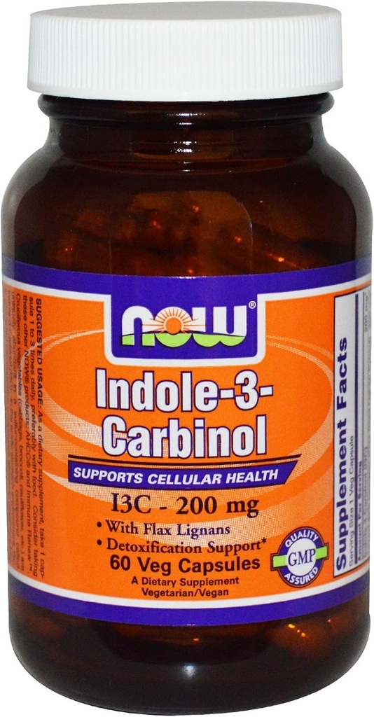 Now Foods Indole 3-Carbinol 200 מ"ג ו-i Caps