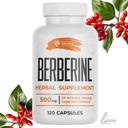 תוסף SIRUNES Berberine - Berberine HCL Dietary תוסף עבור גברים ונשים - non GMO Berberine 500 מ"ג - אידיאלי עבור תמיכה חיסונית, לב, רמות כולסטרול 120 קפסולות