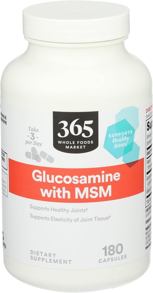 365 על ידי Whole Foods Market, Glucosamine עם MSM, 180 קפסולות